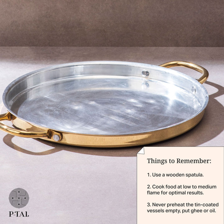 Brass Dosa Tawa with Insulated handles- All Purpose Pan P-TAL