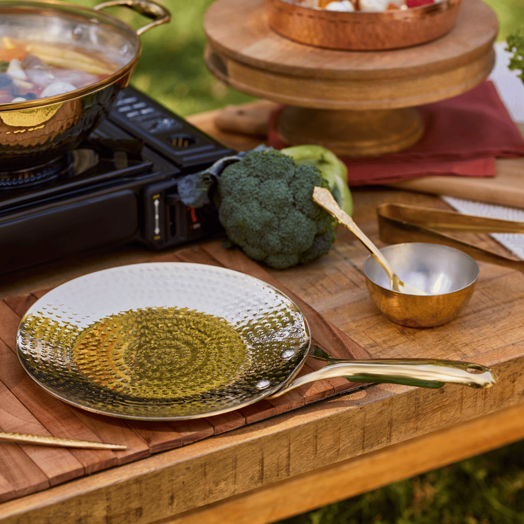 Brass Roti Tawa with Insulated handles- Tawa/Griddle Pan P-TAL