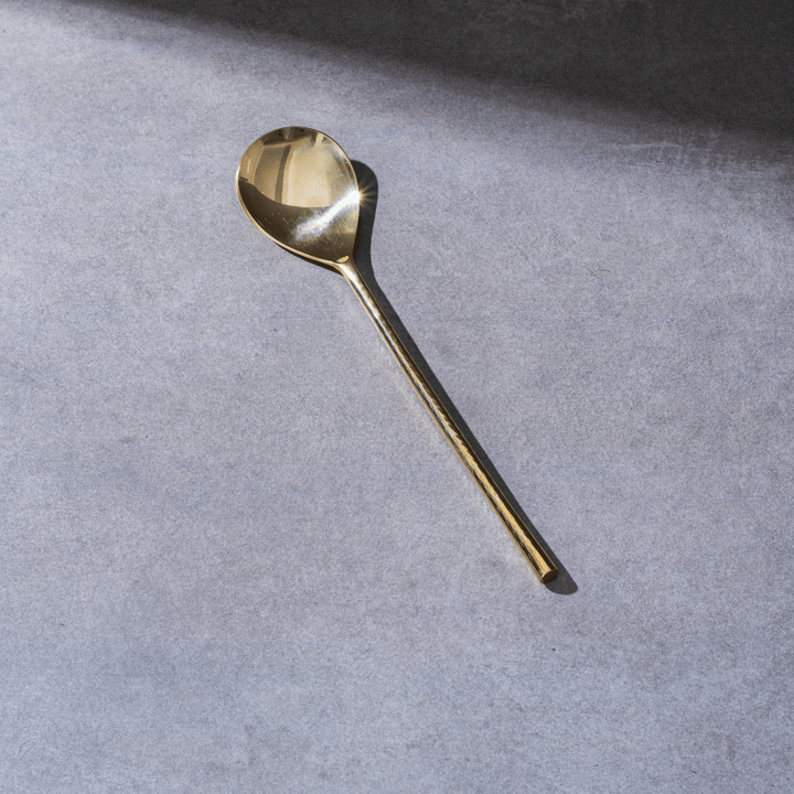 Brass hammered Serving Spoon