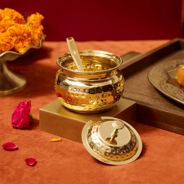 Brass Ghee pot/ Clarified butter pot P-TAL