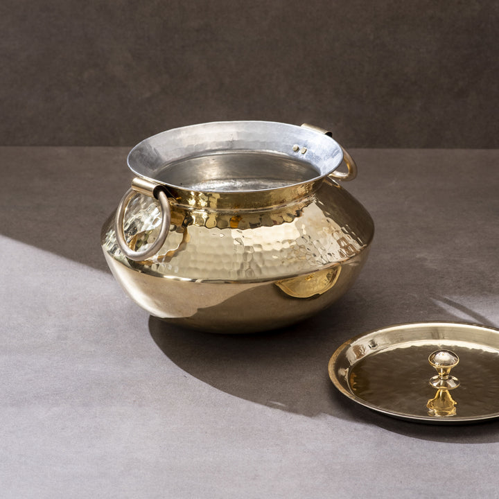 Brass Indian Style Wok/ Brass Soup Pot