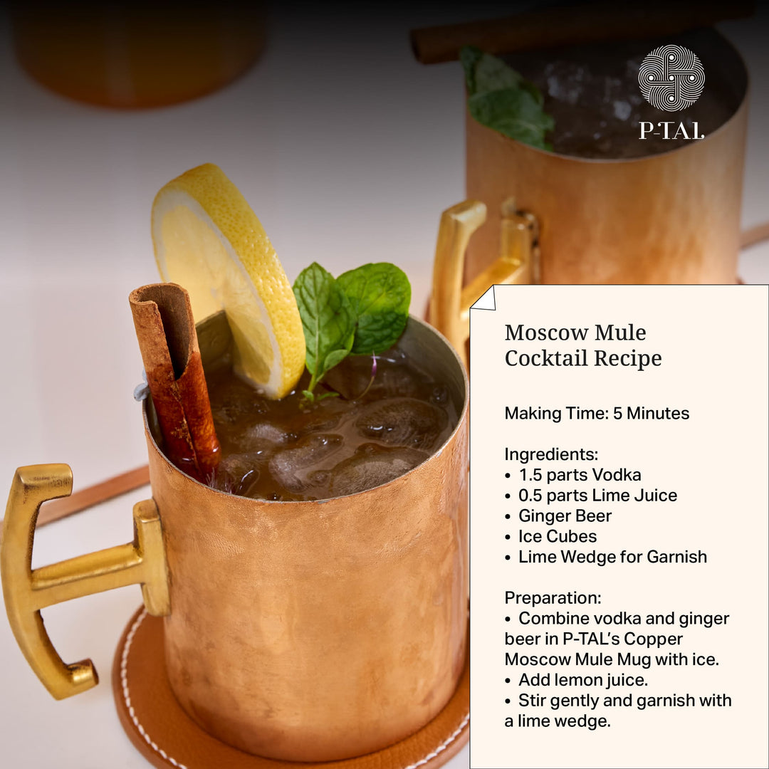 Copper Moscow Mule Mugs (Set of 2 in gift box) P-TAL