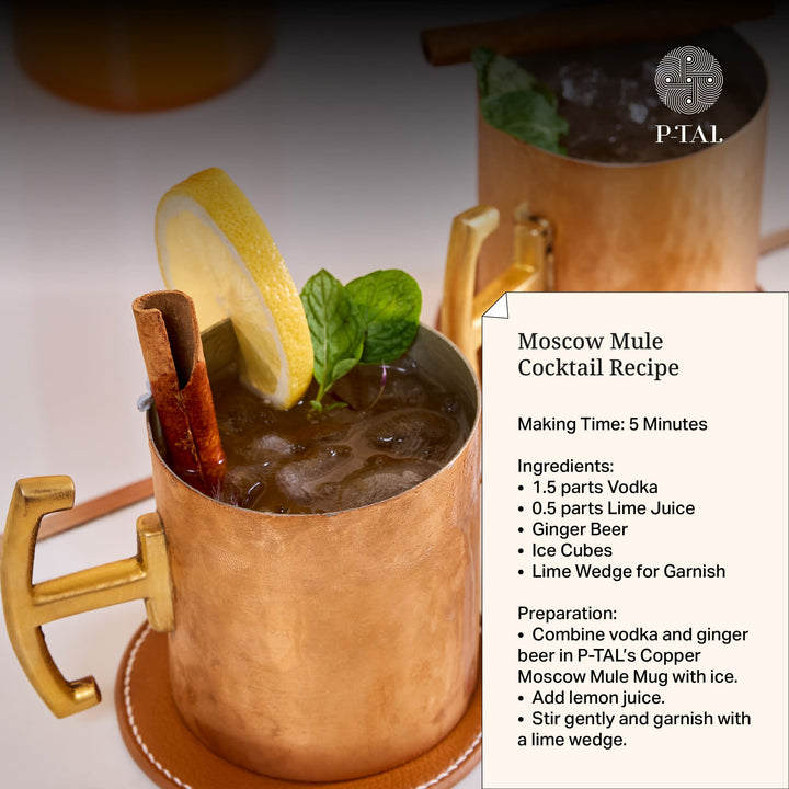 Copper Moscow Mule Mugs (Set of 2 in gift box) P-TAL