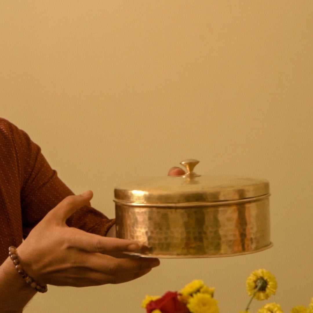 Brass Chapati Box P-TAL