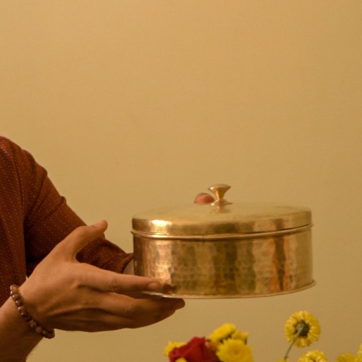 Brass Chapati Box P-TAL