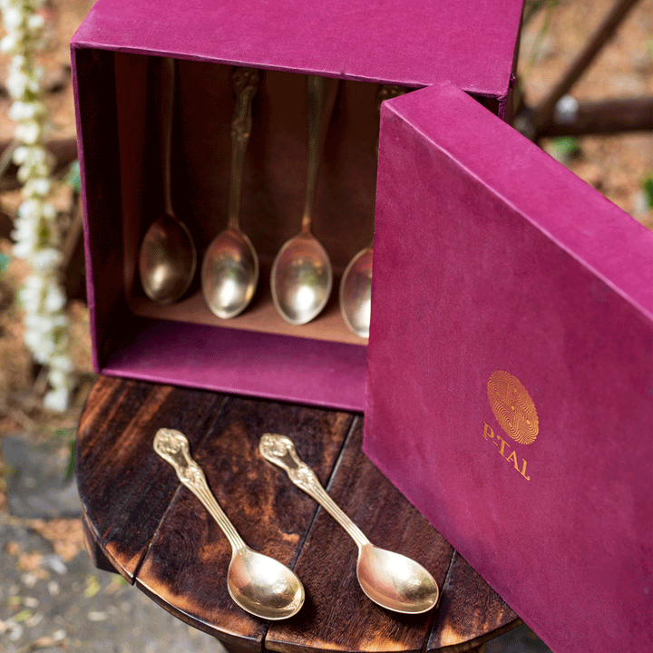 Brass Engraved Cutlery Set with Gift Box