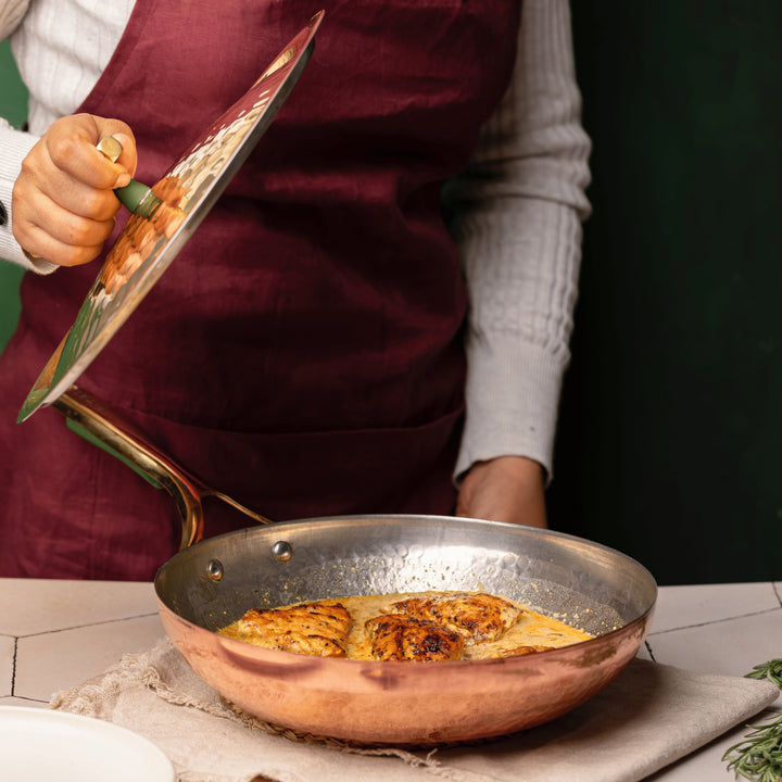 Copper Fry Pan Set (3 Piece Set)