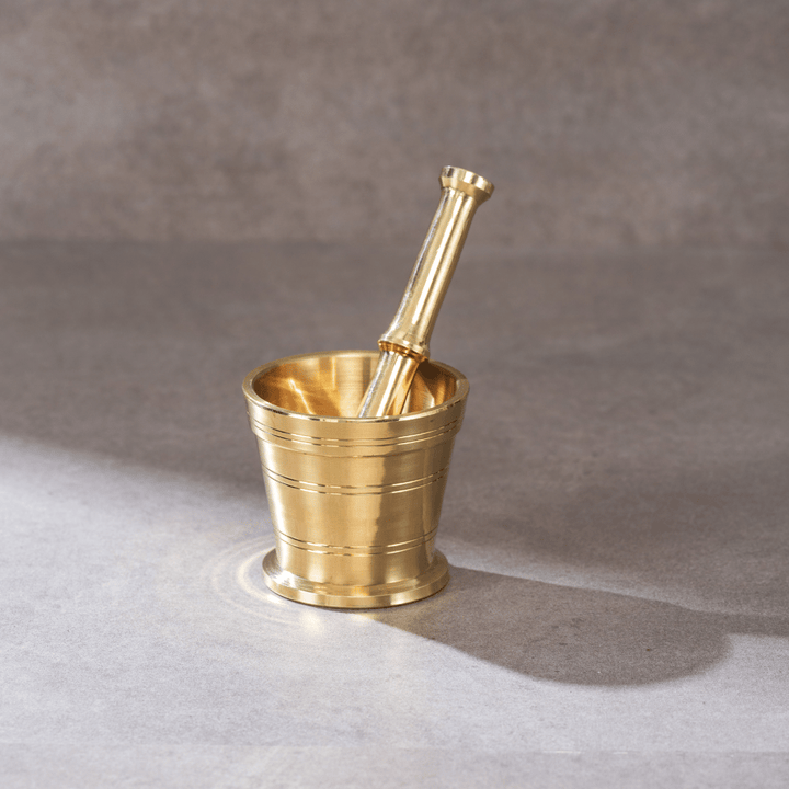 Brass Mortar and Pestle