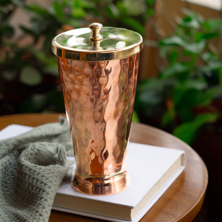 Copper water dispenser set