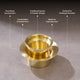 Brass Davara Coffee Serving set in Gift Box (Set of 2)