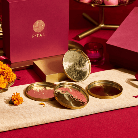 Antique Brass Coaster (Set of 4) – P-TAL