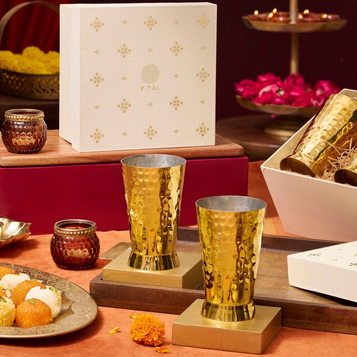 Brass Glass (S) ( set of 2 in gift box )