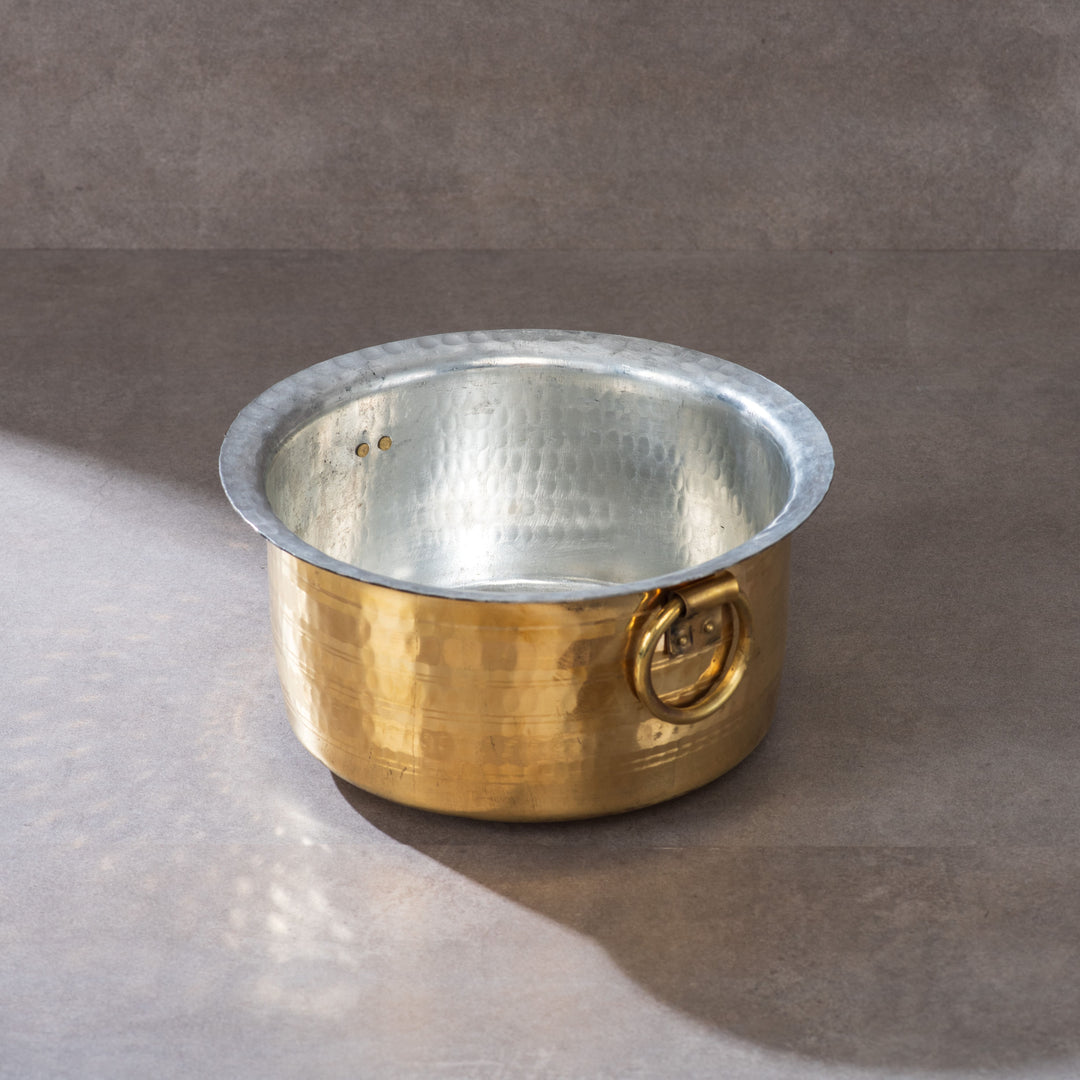 Set of 3 Brass Pots (Patila/ Topia) - 1L, 3L, 5L