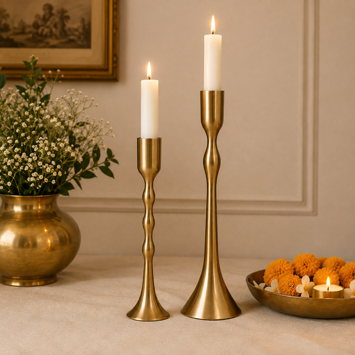 Brass Candle Holder (Set of 2)