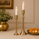 Brass Candle Holder (Set of 2)