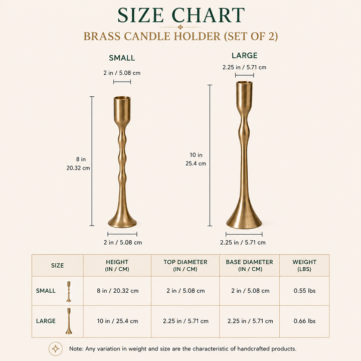 Brass Candle Holder (Set of 2)