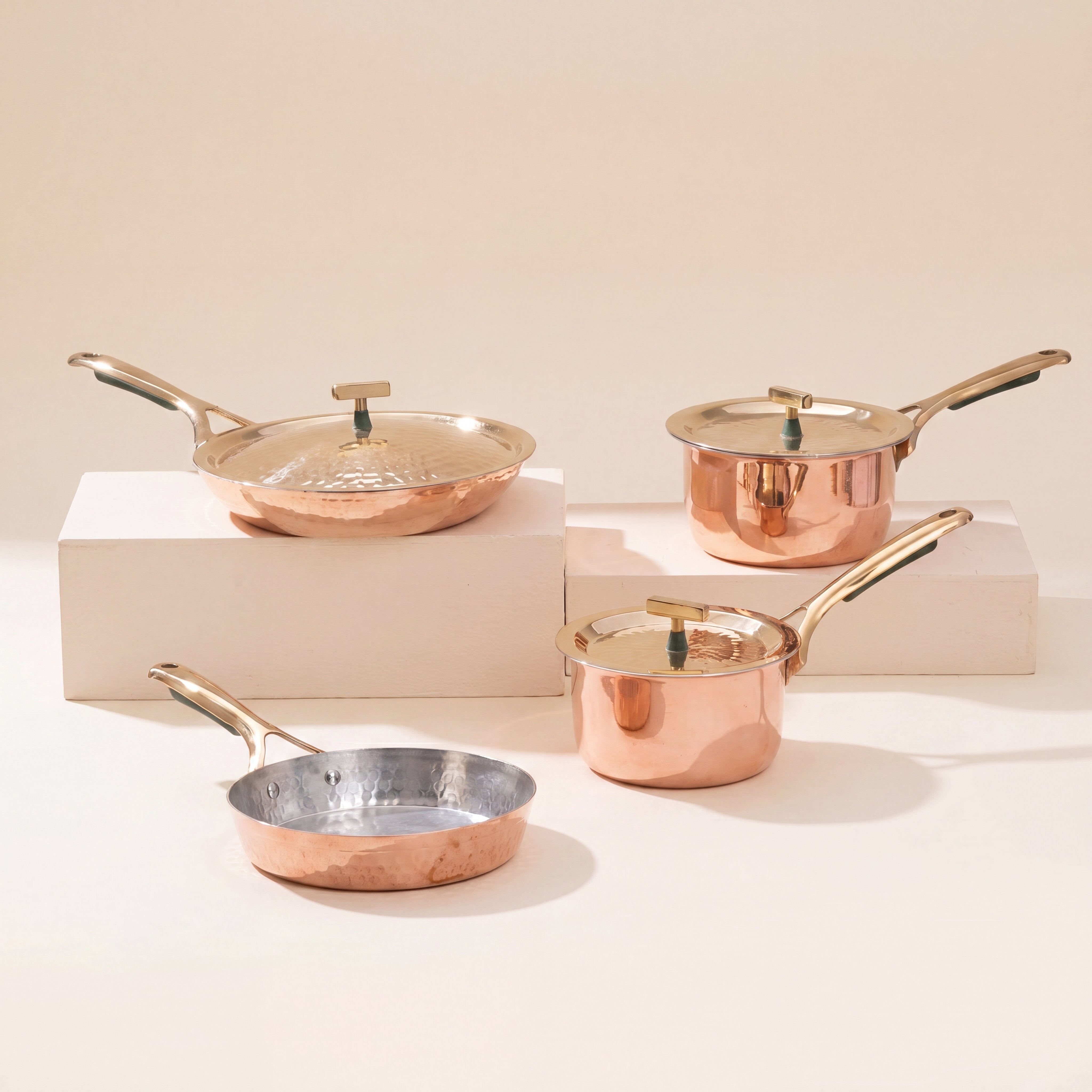 Copper Pots & Pans Set (7 Piece Set)