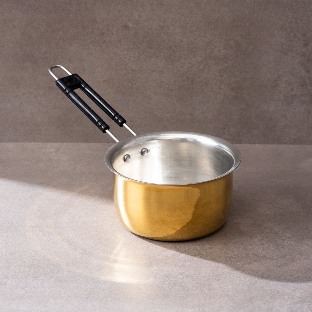 Set of 3 Brass Saucepans (1L, 1.5L and 2L)