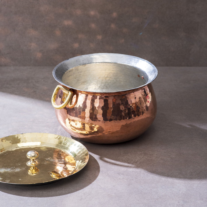 Copper Deep Bottom Cooking Pot (Copper Madurai Handi)