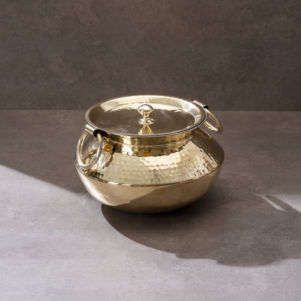brass pots for plants india online Brass Indian Style Wok/ Brass Soup Pot
