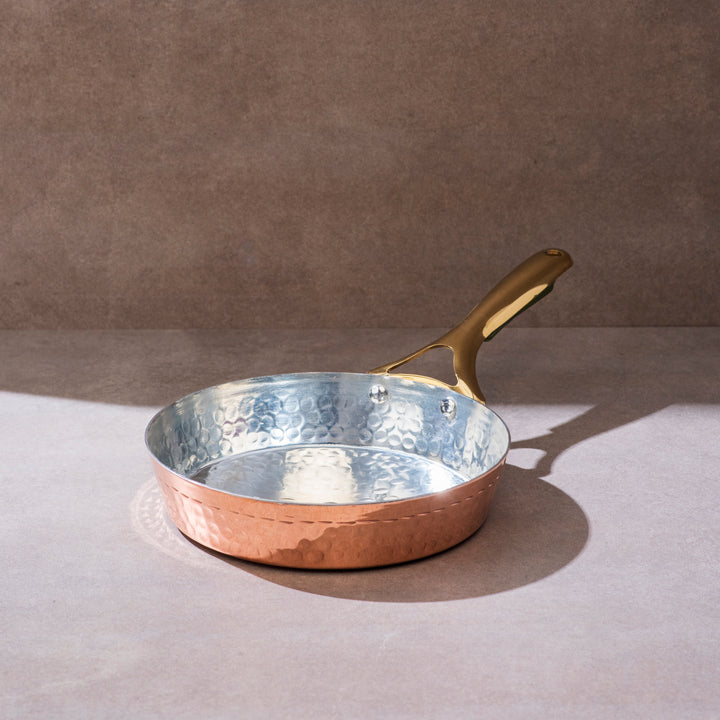 Copper Frypan (Frying Pan) with Brass Handle - Saute Pan