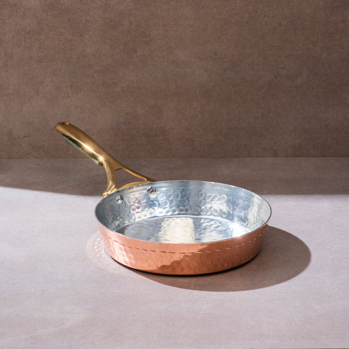 Copper Frypan (Frying Pan) with Brass Handle - Saute Pan