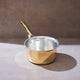Brass Saucepan with insulated steel base with golden PVD coating handle