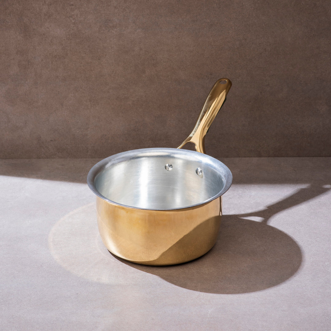 Brass Saucepan with insulated handle