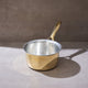Brass Saucepan with insulated steel base with golden PVD coating handle