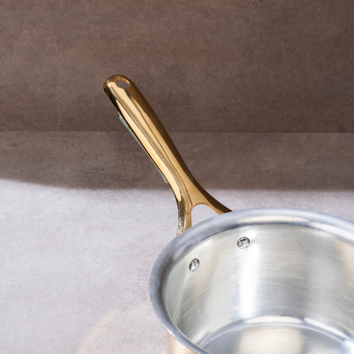 Brass Saucepan with insulated handle