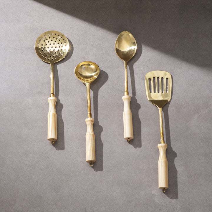 Brass Ladle Set - Set of serving and cooking ladles