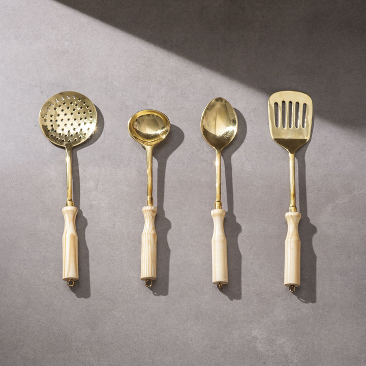 Brass Ladle Set - Set of serving and cooking ladles