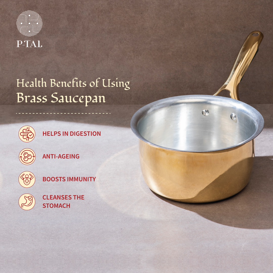 Brass Saucepan with insulated handle