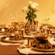 Bronze (Kansa) high hipped plate (Thaali) Set 10.5" - 5 pieces (1 Thaali, 2 bowls, 1 glass, 1 spoon)