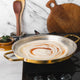 Brass Dosa Tawa with Insulated steel base with golden PVD coating handles- All Purpose Pan