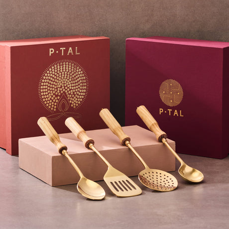 Brass Ladle Set - Set of serving and cooking ladles P-TAL