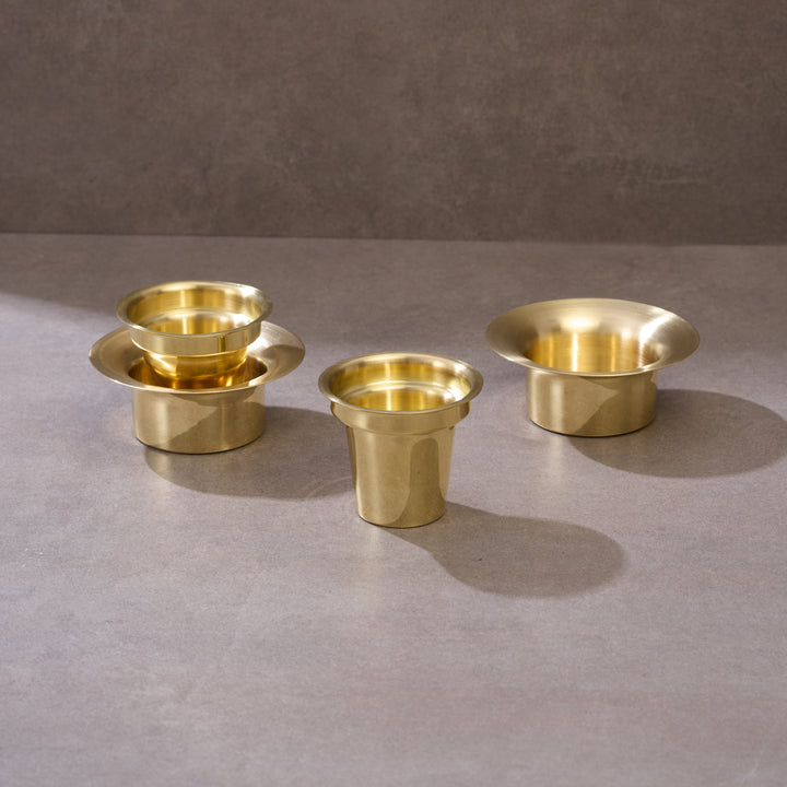 Brass Davara Coffee Serving set in Gift Box (Set of 2)