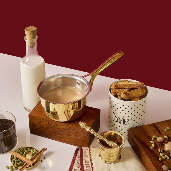 Brass Saucepan with insulated handle