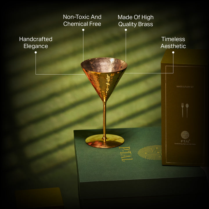 Brass Cocktail Glass