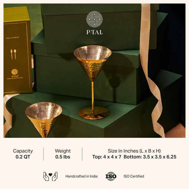 Brass Cocktail Glass