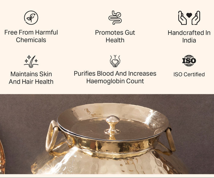 Brass Indian Style Wok/ Brass Soup Pot