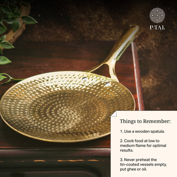 Brass Roti Tawa with Insulated handles- Tawa/Griddle Pan