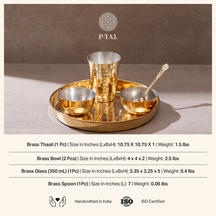 Brass Dinner set (High hipped plate) P-TAL