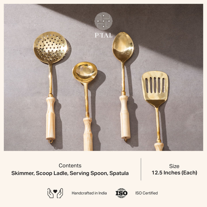 Brass Ladle Set - Set of serving and cooking ladles P-TAL