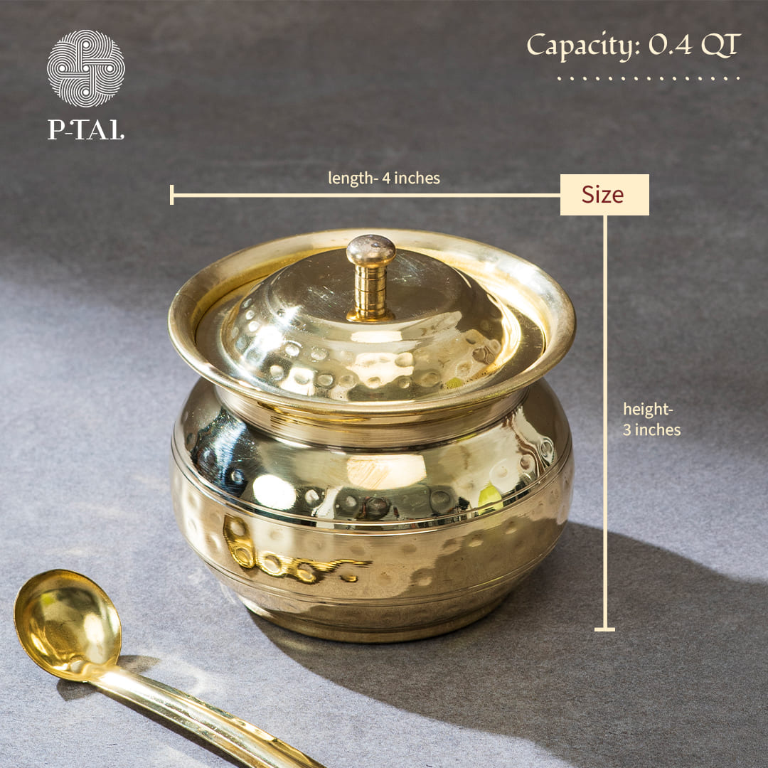 Brass Ghee pot/ Clarified butter pot