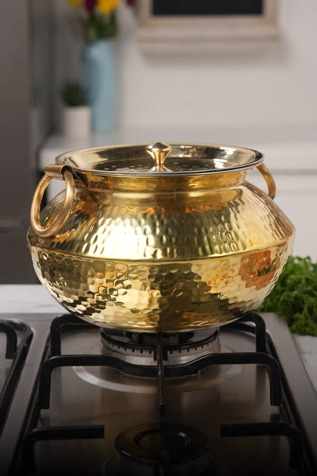 brass pots for plants india online Indian Brass Pot | Soup Pot