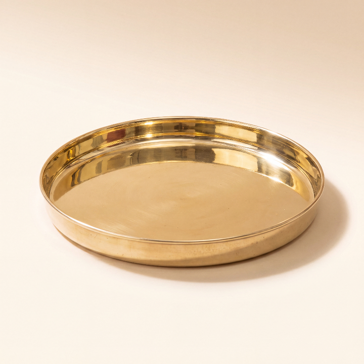 Brass Thaali - 12 inch Thali/Plate for Dining