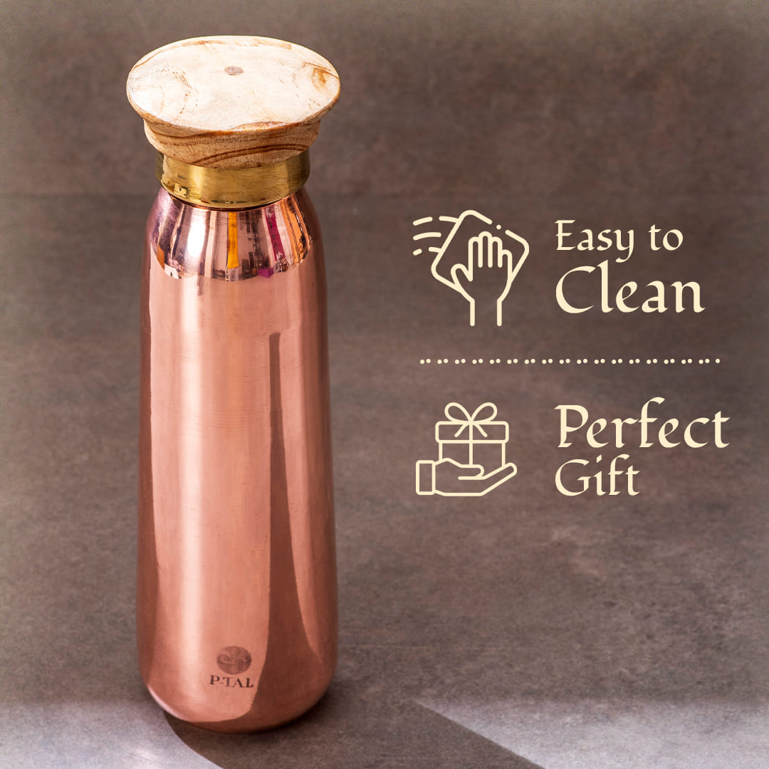 Copper Bottle, 100% Leakproof Copper Water Bottle