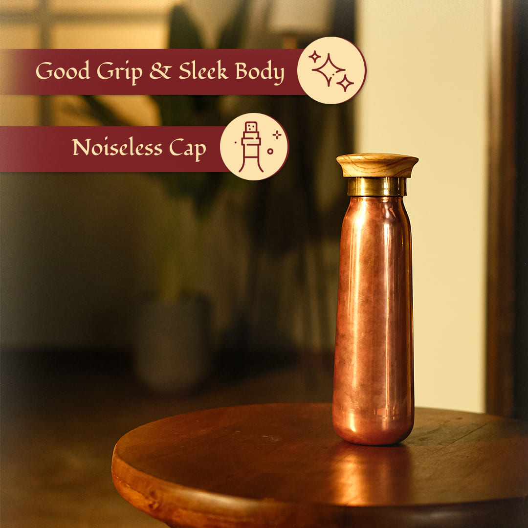 noiseless cap of copper water bottle