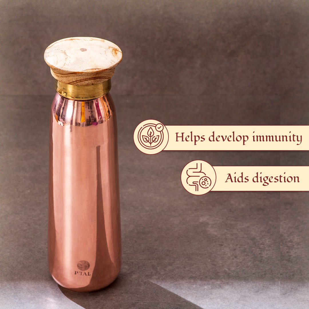 Copper Bottle, 100% Leakproof Copper Water Bottle